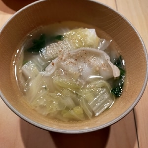 簡単☆水餃子と野菜のスープ